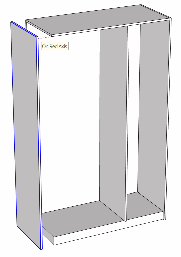 การ move และ ล้อค แกนโดย sketchup